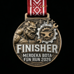 MEDAL MERDEKA BOTA FUN RUN wanita berlari letih